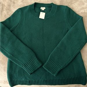 J.Crew knit green crewneck sweater